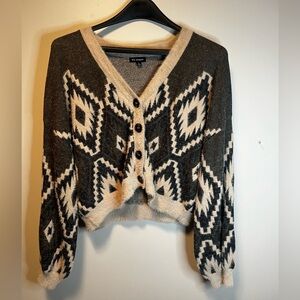 Blue Pepper Aztec sweater. Size Large